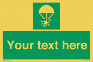 Custom sign safe condition Rocket parachute flare